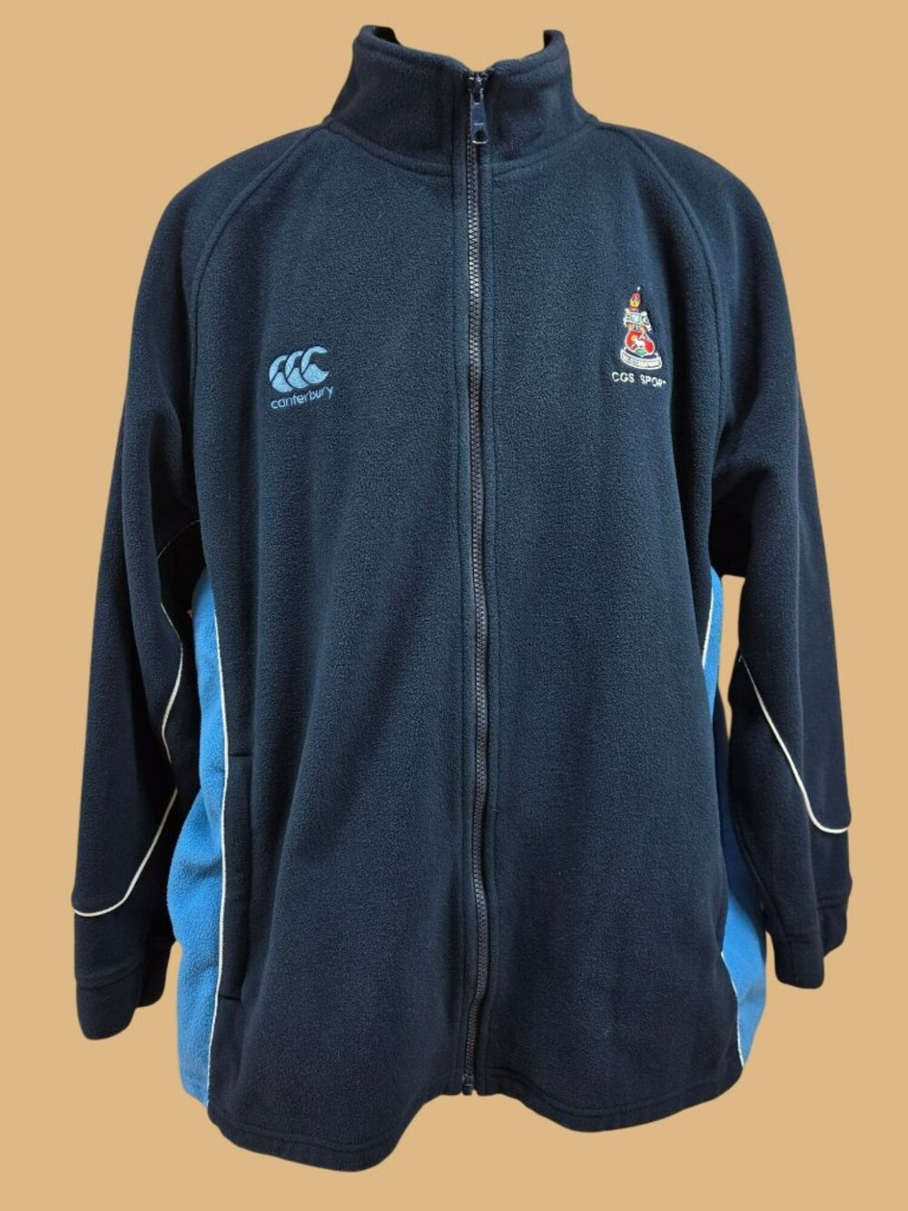 Canterbury Fleece Jacket Large Navy Performance Canberra Grammar School